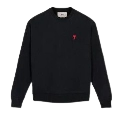 Crewneck Noir Ami de Coeur En Coton