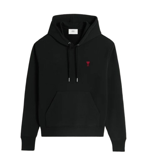 Hoodie Noir Ami de Coeur En Coton