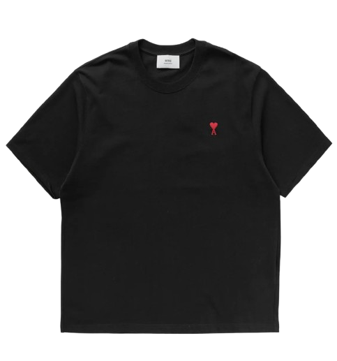 T-Shirt Oversized Noir Ami de Coeur En Coton
