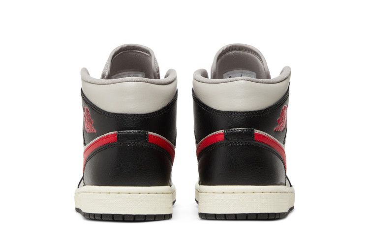 Air Jordan 1 Mid Black College Grey Gym Red - BQ6472-060