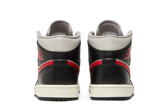 Air Jordan 1 Mid Black College Grey Gym Red - BQ6472-060