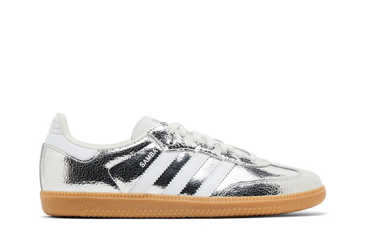 Samba OG Silver Metallic Cracked Leather - JR0035