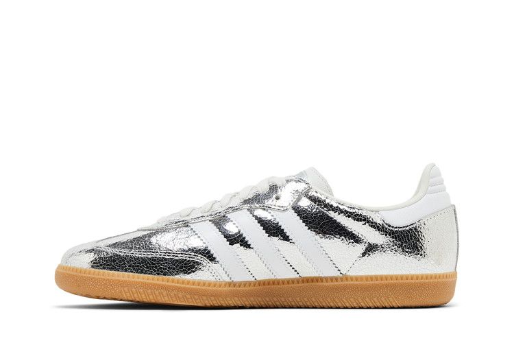 Samba OG Silver Metallic Cracked Leather - JR0035
