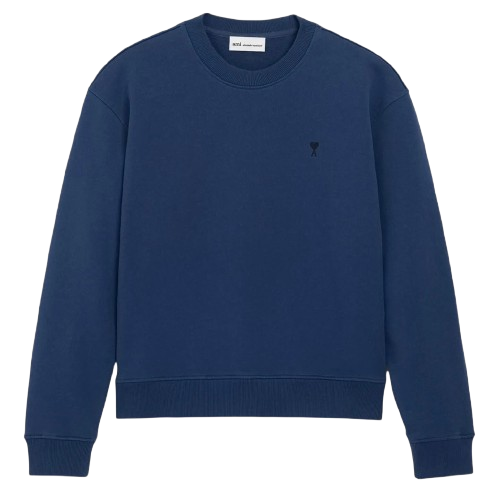 Sweatshirt Marine Ami de Coeur Noir en Coton