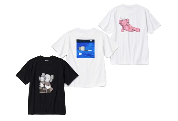Lot de 3 T-shirt KAWS x Uniqlo - FW23