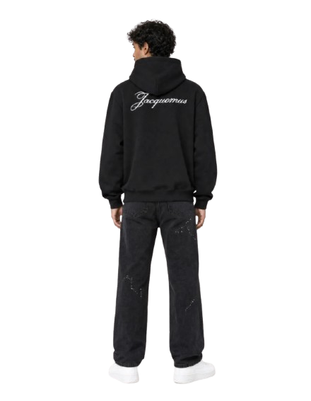 Jacquemus Hooded Sweatshirt Logo Black