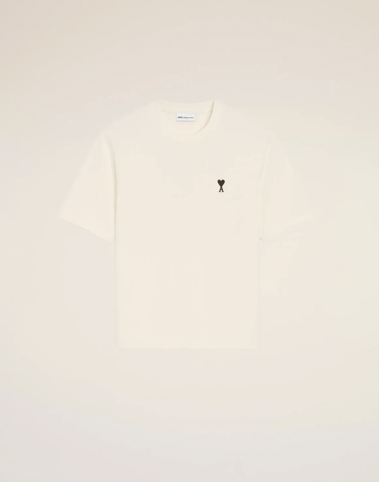 T-shirt noir AMI Paris imprimé Beige en coton "Place des Victoires"