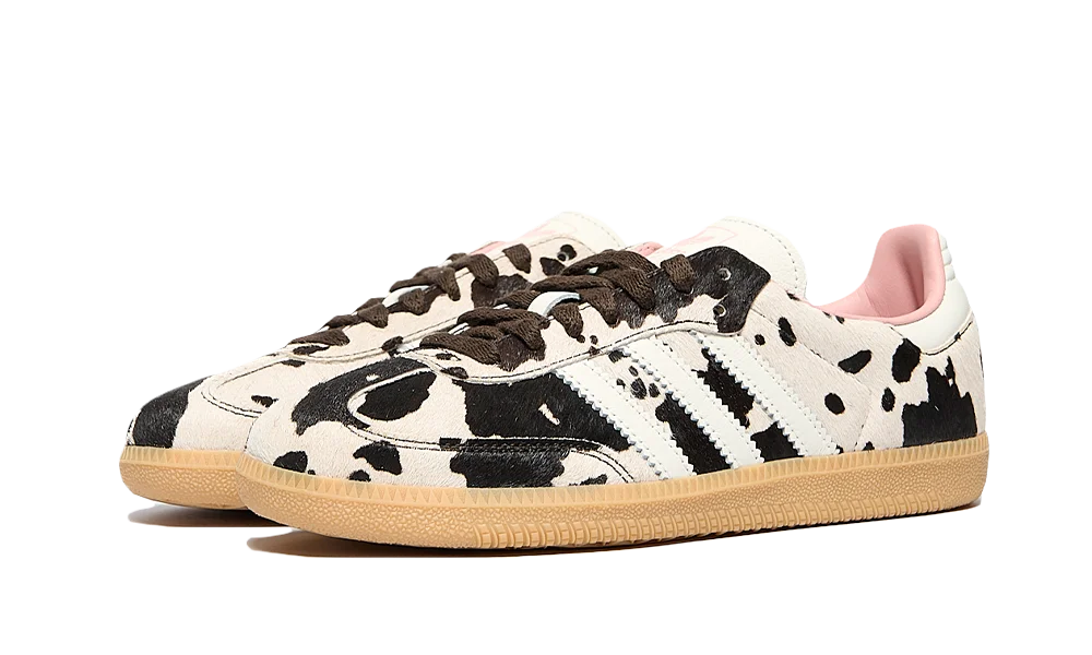 adidas Samba OG Cow Print (Women's) Dark Brown/Off White/Gum 3