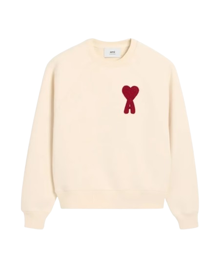 Crewneck Beige Ami Soleil Rouge