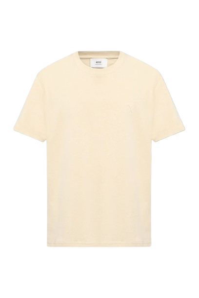 T-shirt à col rond avec logo AMI Paris en relief