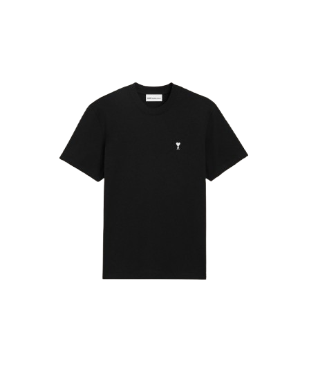 T-shirt Noir Logo Blanc Ami De Coeur en Coton