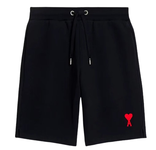 Short ADC Ami Paris Noir Logo Rouge