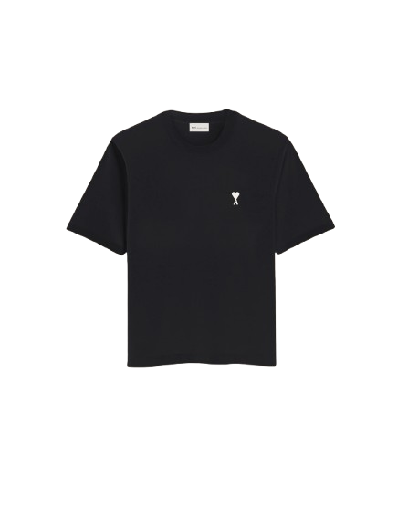 T-shirt noir AMI Paris imprimé en coton "Place des Victoires"