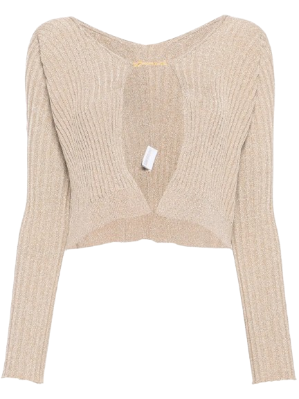 Jacquemus cardigan en maille métallisée