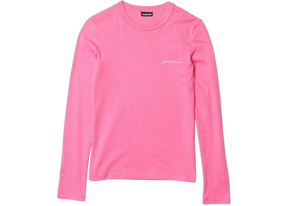 Jacquemus femme Le T-Shirt Brode Manches Longues T-Shirt Rose