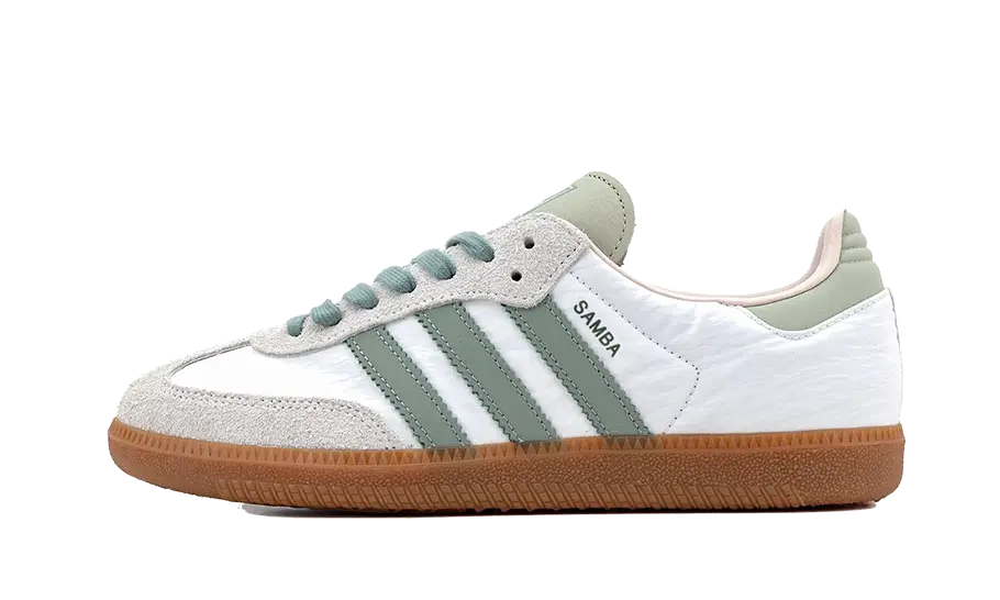 Adidas Samba OG  Cloud White Silver Green - ID0492